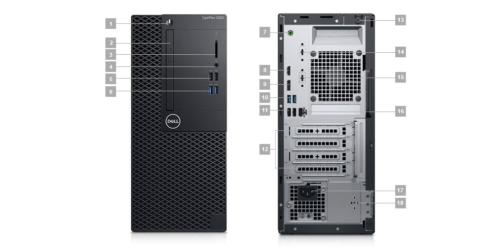 Dell 3060 MT Ports Detail
